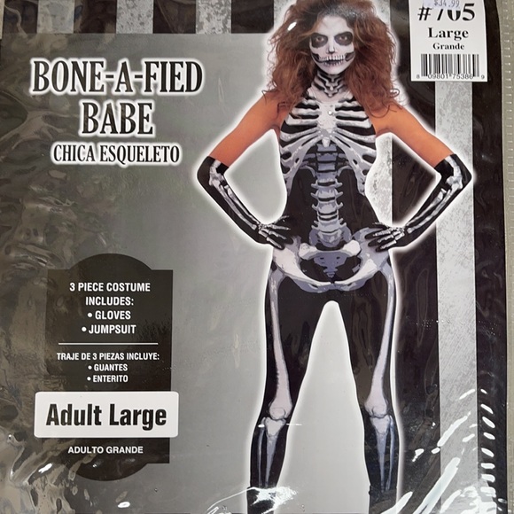 Bone-A-Fied Babe Adult Costume! New! - Picture 6 of 6